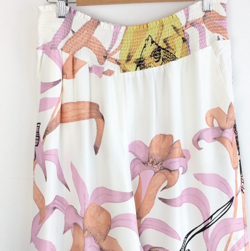 Anthropologie • Pia Binazzi x Maeve Graphic Floral Wide-Leg Pants - Picture 3 of 8